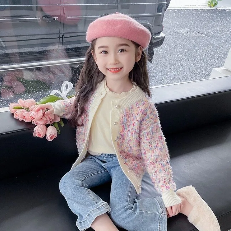 

Stylish Girl's Knit Cardigan Outerwear - Early Autumn Baby/Korean Style Large Size Knit Sweater Clearance