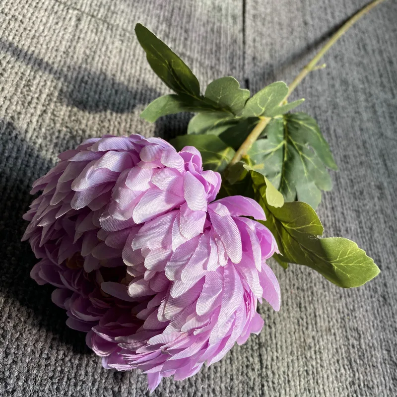 Einzelner Zweig Große Chrysantheme Künstliche Gänseblümchen Seidenblumen Heimdekoration Ornamente Wohnzimmerdekoration Hochzeitsblumenarrangement – Detail 17