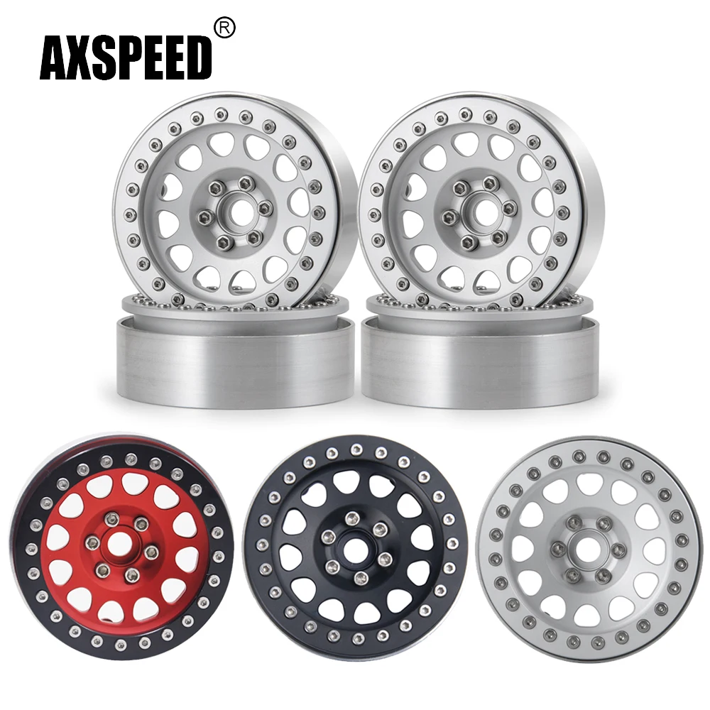 

AXSPEED 4 шт. 2,2 дюйма, металлический сплав, бусина, колесные диски, ступицы для Axial Wraith TRX-4 1/10, обновленные детали для радиоуправляемого гусеничного автомобиля, грузовика