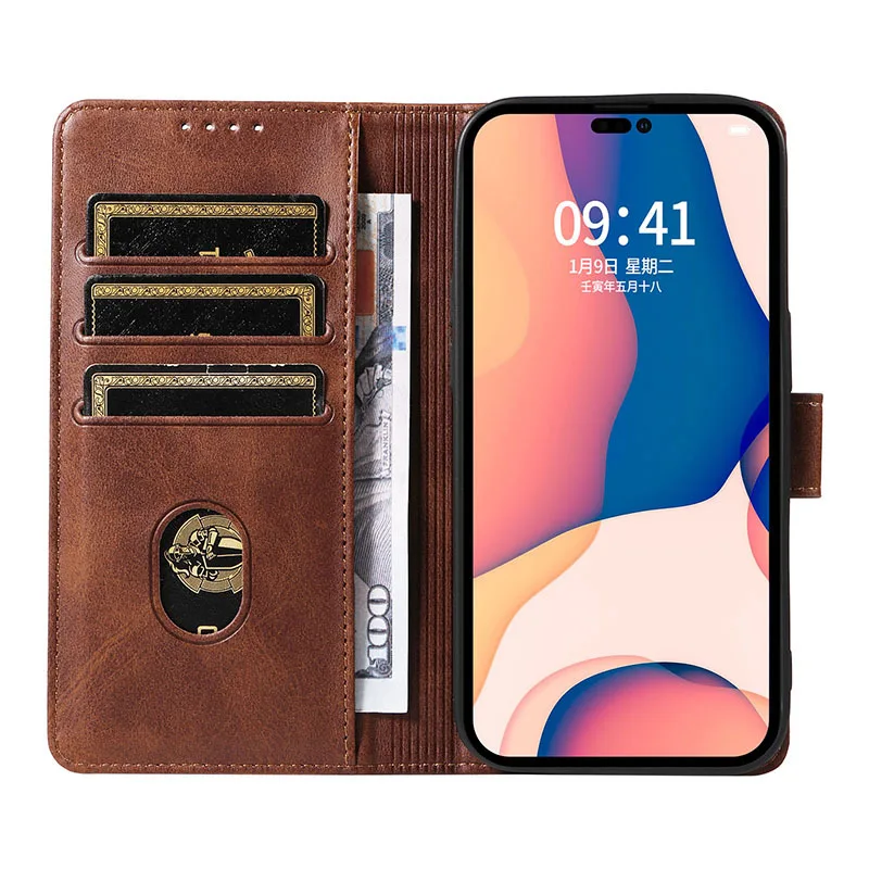 

Business Flip Leather Phone Case For iPhone 15 Pro Max 14 13 12 11 Pro Max 15 Plus 13 Pro Card Slots Wallet Cover