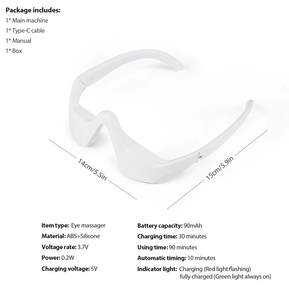 العين الاسترخاء مدلك التعب الإغاثة تفتيح الهالات السوداء السلس العين غرامة الخط مكركرنت الضوء الأحمر جهاز العناية بالعين الجمال #3