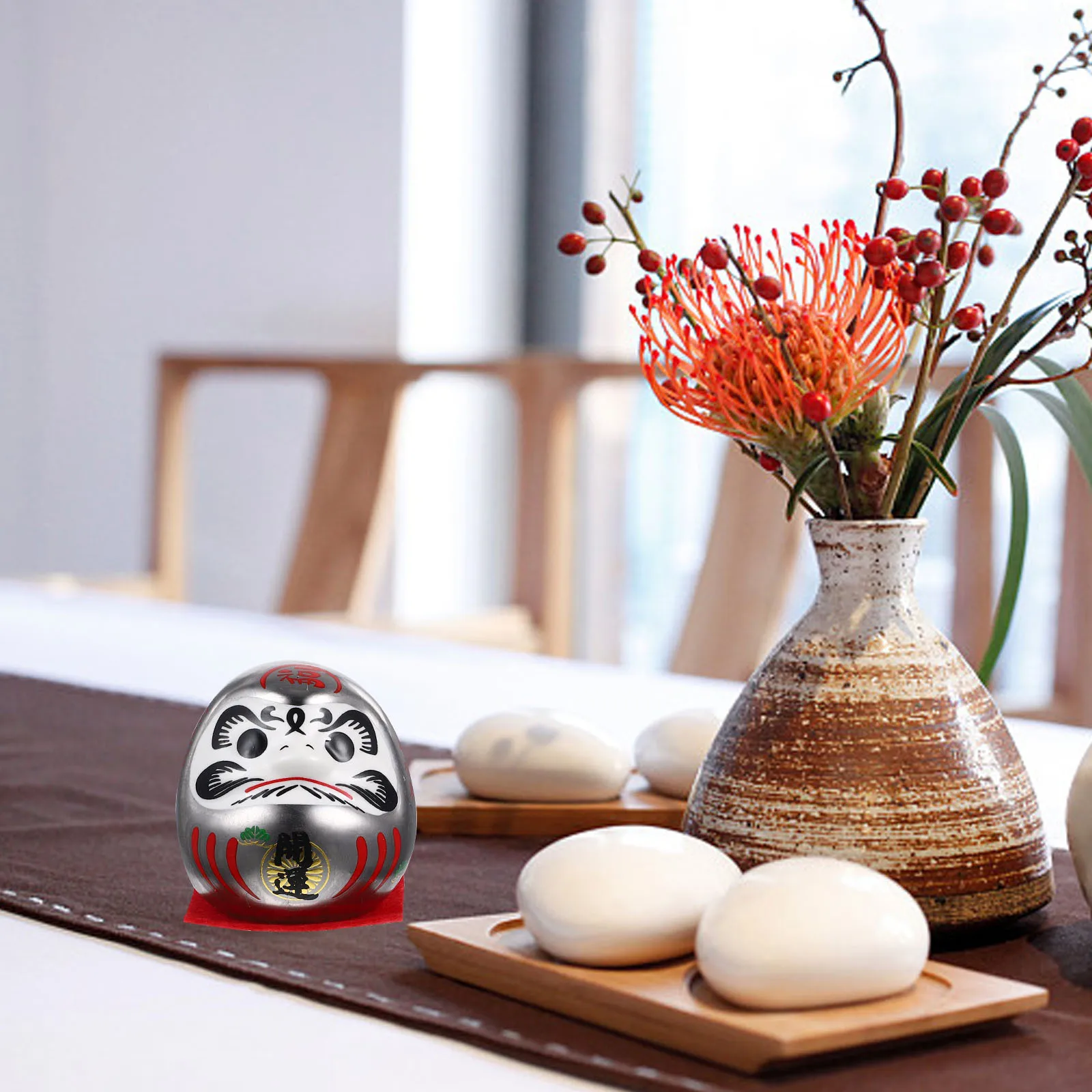 

Japanese Ceramic Mini Ornament Fortune Statue Home Accessories Decor Desktop Crafts Wealth Symbol Miniature