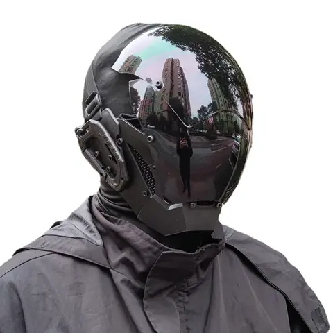 JAUPTO Cyberpunk Mask Playing Cosplay Robocop of the Future Futuristic Cool Standard Model Science Fiction for Halloween Party