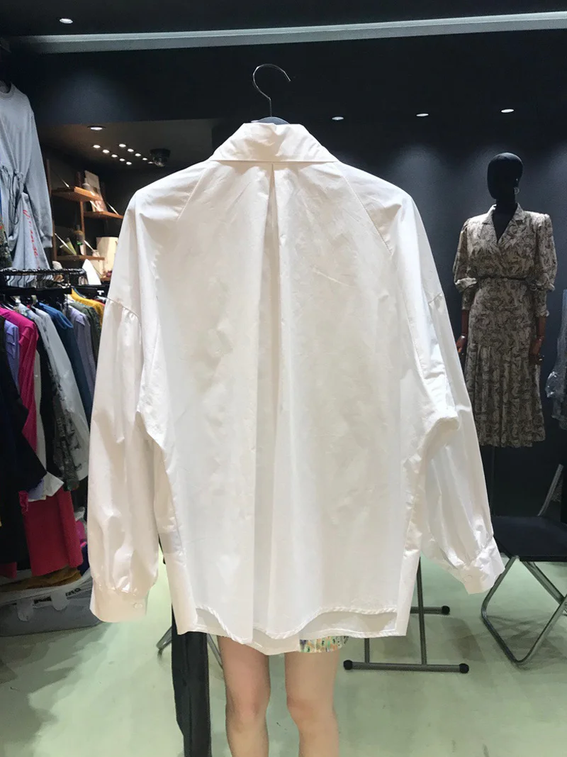 Chemise à col rabattu pour femme, chemisier confortable pour femme, manches longues, vêtements assortis, mode printemps, 2024, 15630