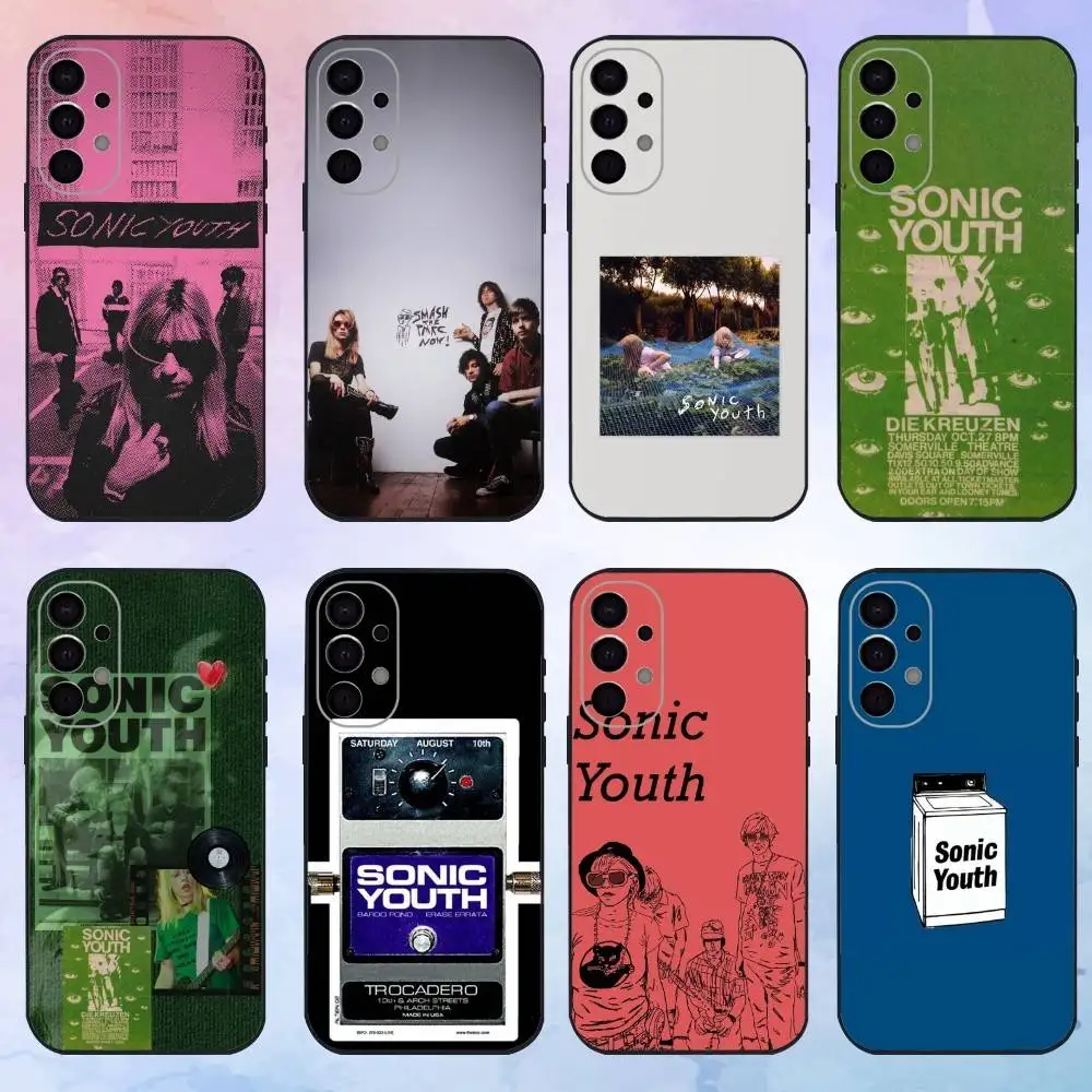 حافظة هاتف S-sonic Y-youth D-dirty B-bands لهاتف سامسونج S25، S24، S21، S22، S23، S30، Ultra، S20، Plus، Fe، Lite، Note، 10,9,5G غطاء أسود