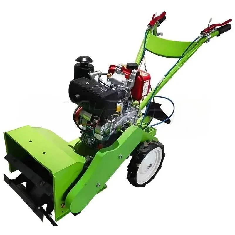 Diesel Mini Power Weeder Rotary Cultivator, 5HP & 7HP Optional, Weeding Machine for Farm Garden Soil Tilling