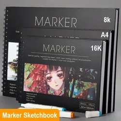 8K/16K/A4 Thick Art Sketchbook Special Paper For Marker Student Art Painting Watercolor Book Doodle Drawing Book Comic Paper