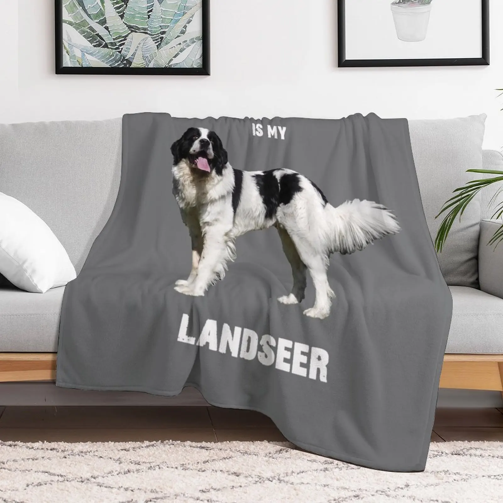 My best friend and helper is my Landseer Throw Blanket Personalized Gift Tourist Blankets