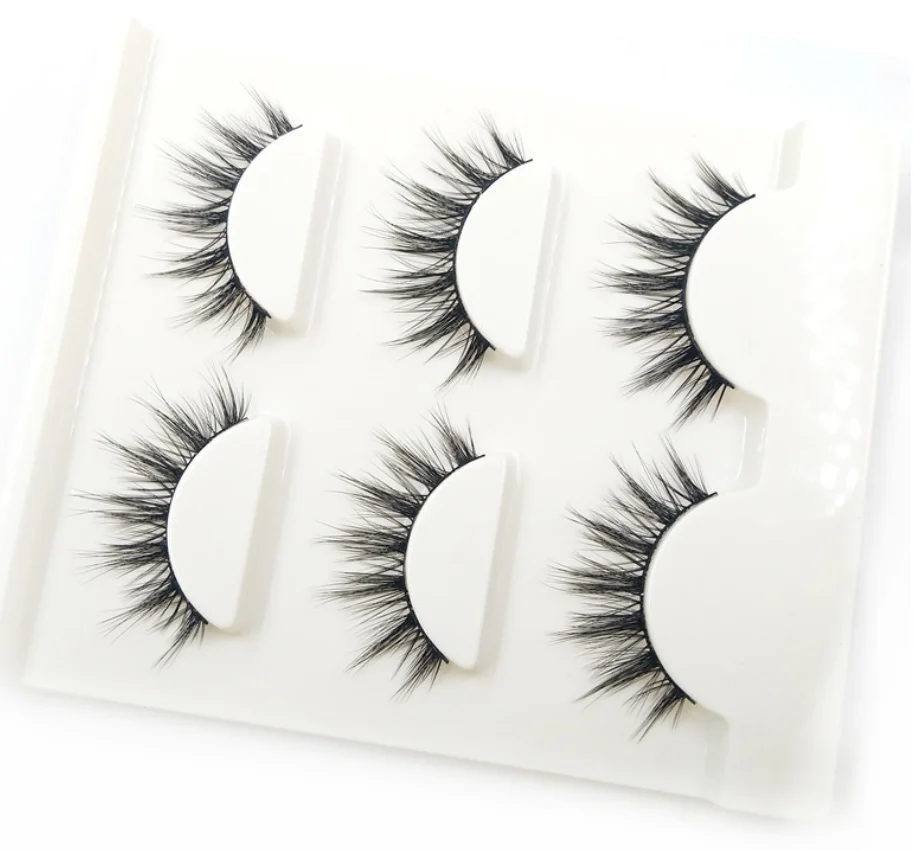 HBZGTLAD False Eyelashes Handmade Natural Cross False Eyelashes Japanese Cotton Thread Stem Nude Makeup Realistic Makeup Tools