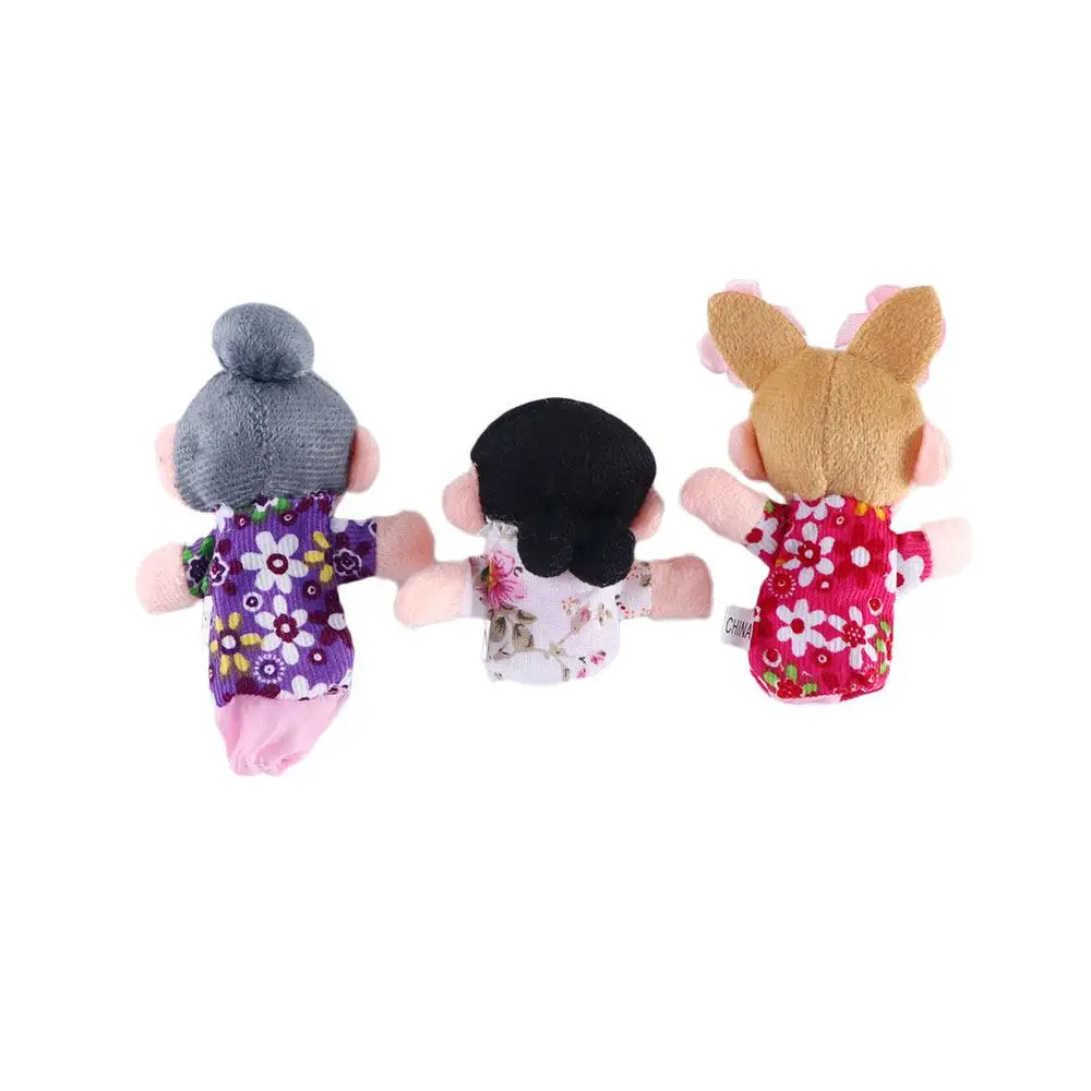

Cute 6pcs/lot Boys Girls Toys Kids Gifts Cartoon Doll Family Finger Puppets Set Plush Toys Finger Doll Hand Puppet