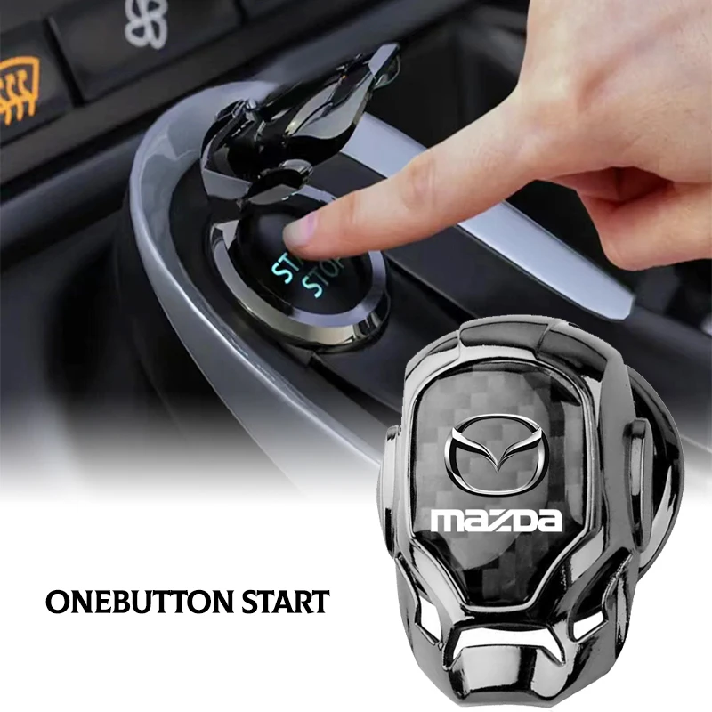 Car One Button Start Protective Cover Ignition Device Sticker for Mazda 2 4 5 6 7 8 ATENZA Axela 323 626 RX8 CX6 CX5 CX4 styling