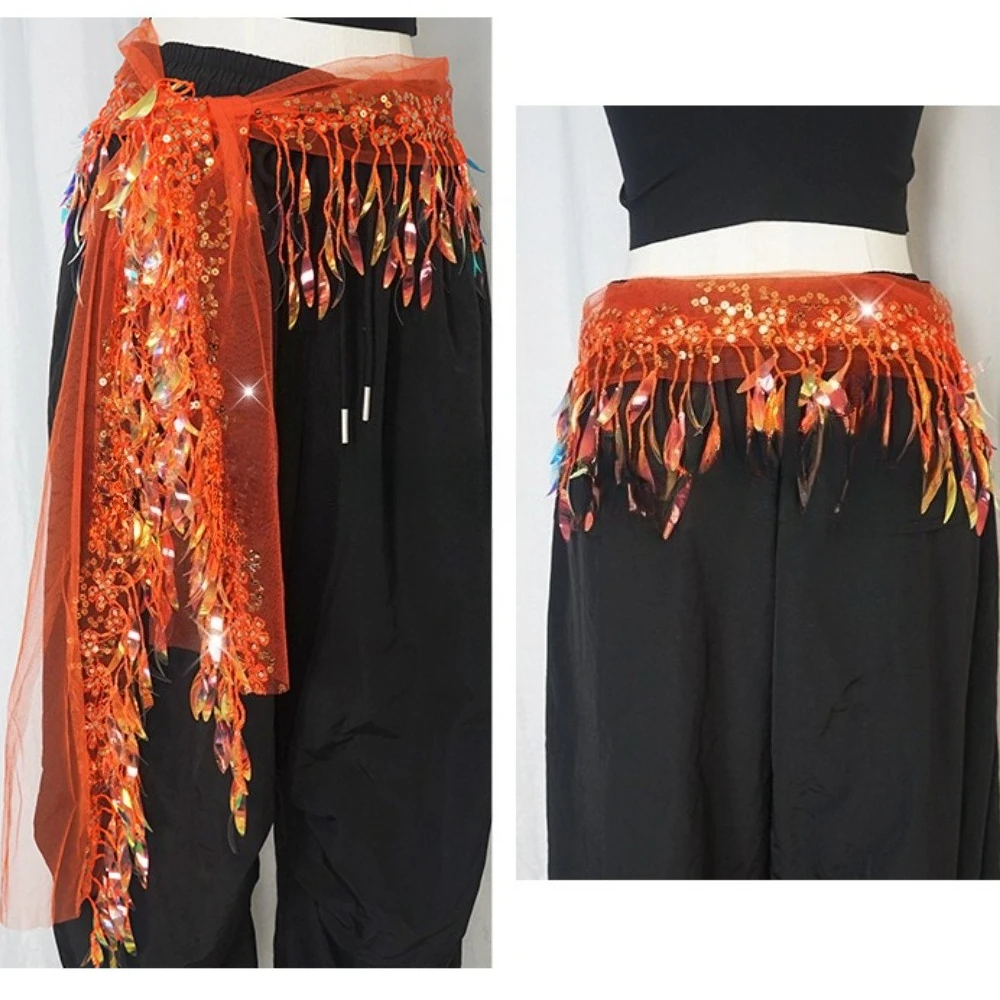 إمرأة ملابس رقص الجاز وشاح الورك الترتر شرابة الدانتيل متابعة الرقص الشرقي اكسسوارات ارتداء حزام أحزمة وسط شرقية الأوشحة الورك