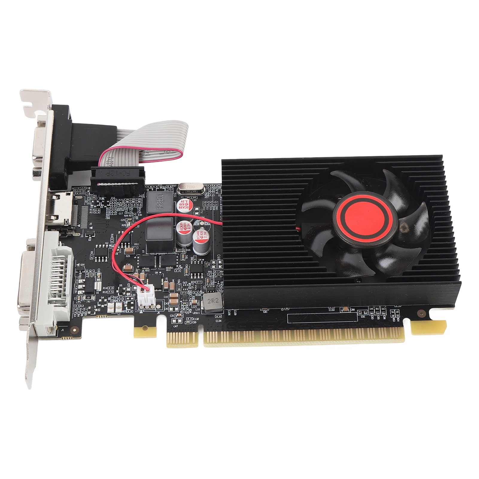 

Portable GT610 Graphics Card 1GB DDR3 64 Bit 500MHz 600MHz PCI Express 2.0 16X PC Gaming Video Card for Win 7 8 10 11 for Linux