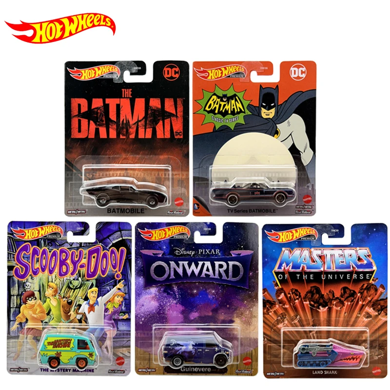 Original Hot Wheels Premium Car Retro Entertainment Diecast 1/64 Voiture Pixar Onward Batmobile Kid Boys Toys for Children Adult