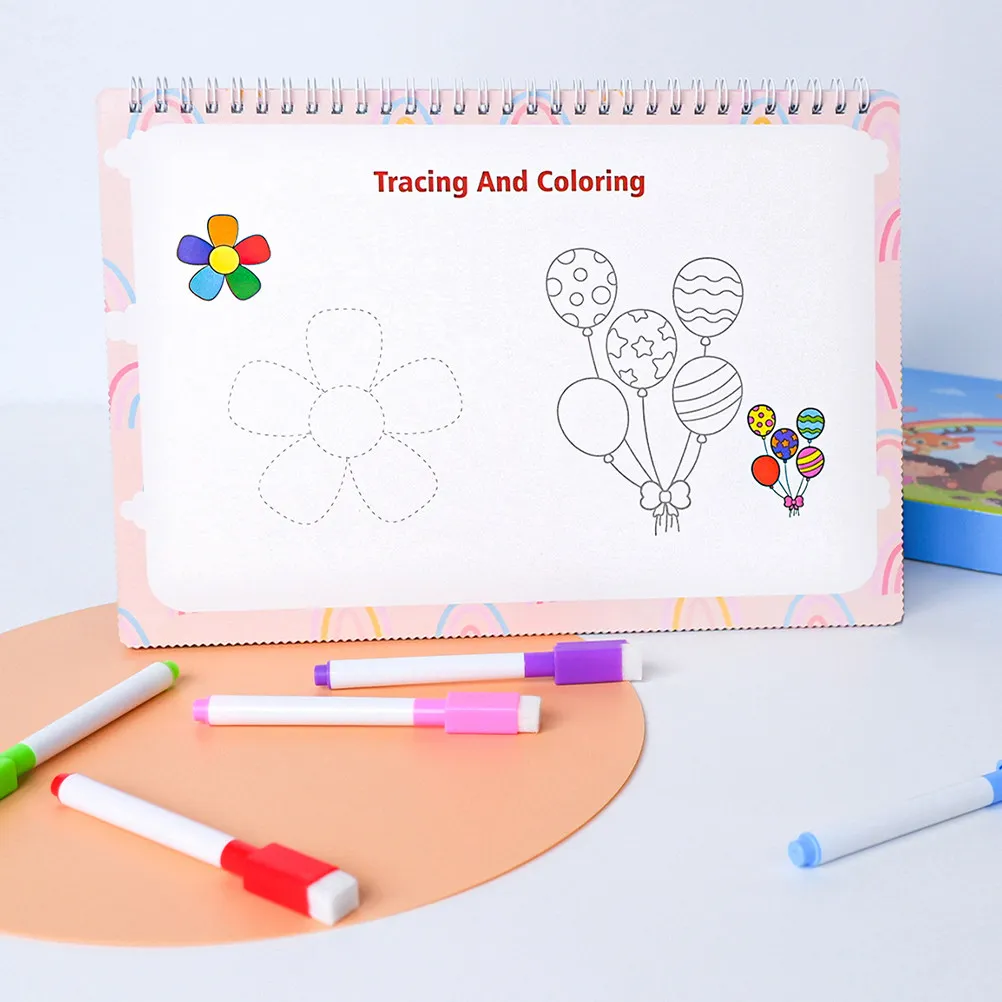 

Набор из 1 книги с наклейками для развития когнитивных способностей детей: развивающие наклейки для самостоятельного творчества, увлекательные мультяшные обучающие задания для развития воображения у детей, многоразовые