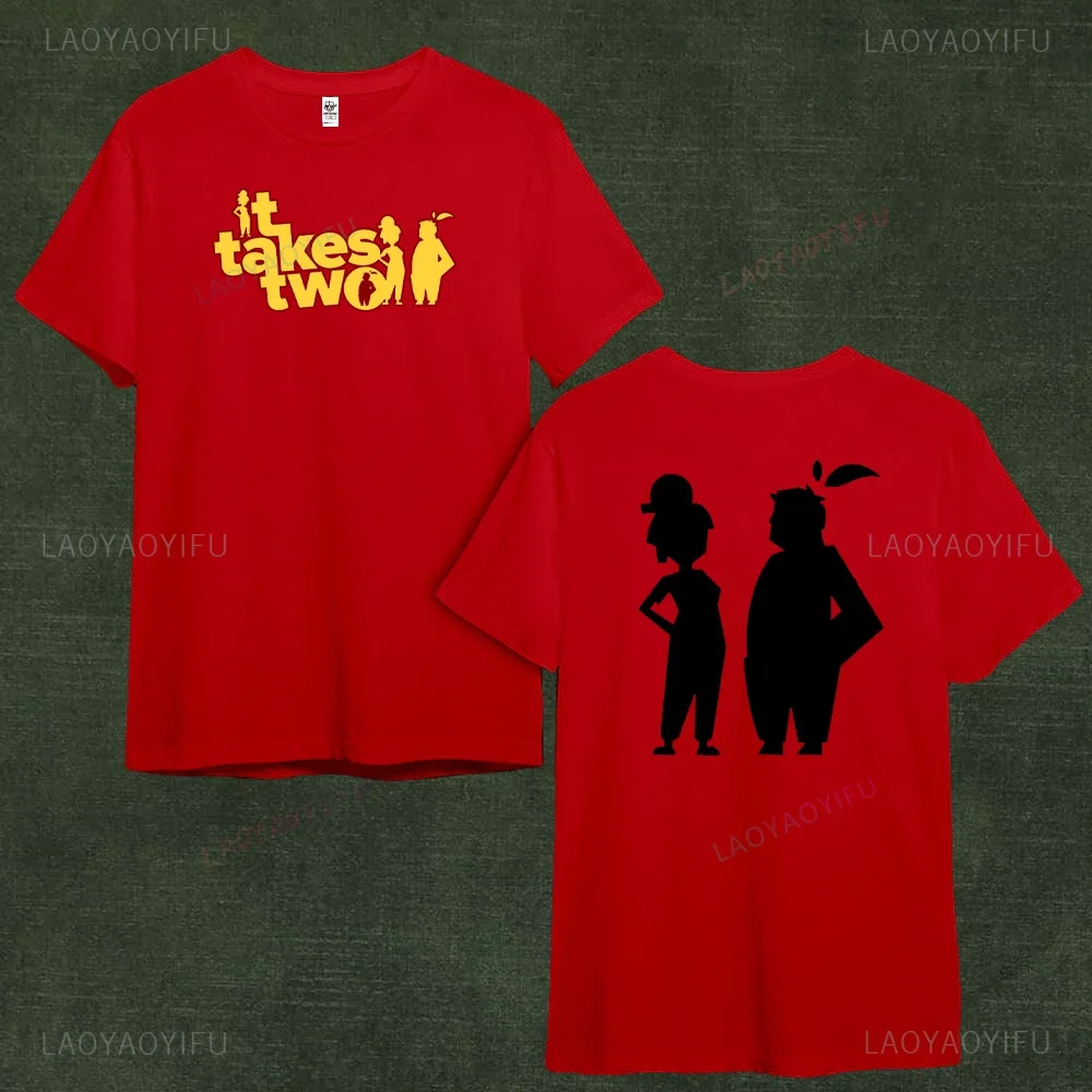 Collaboration Cody and May It Takes Two Printed T-shirt Vintage Woman Man High Quality Cotton Clothes Creative Mens Clothing