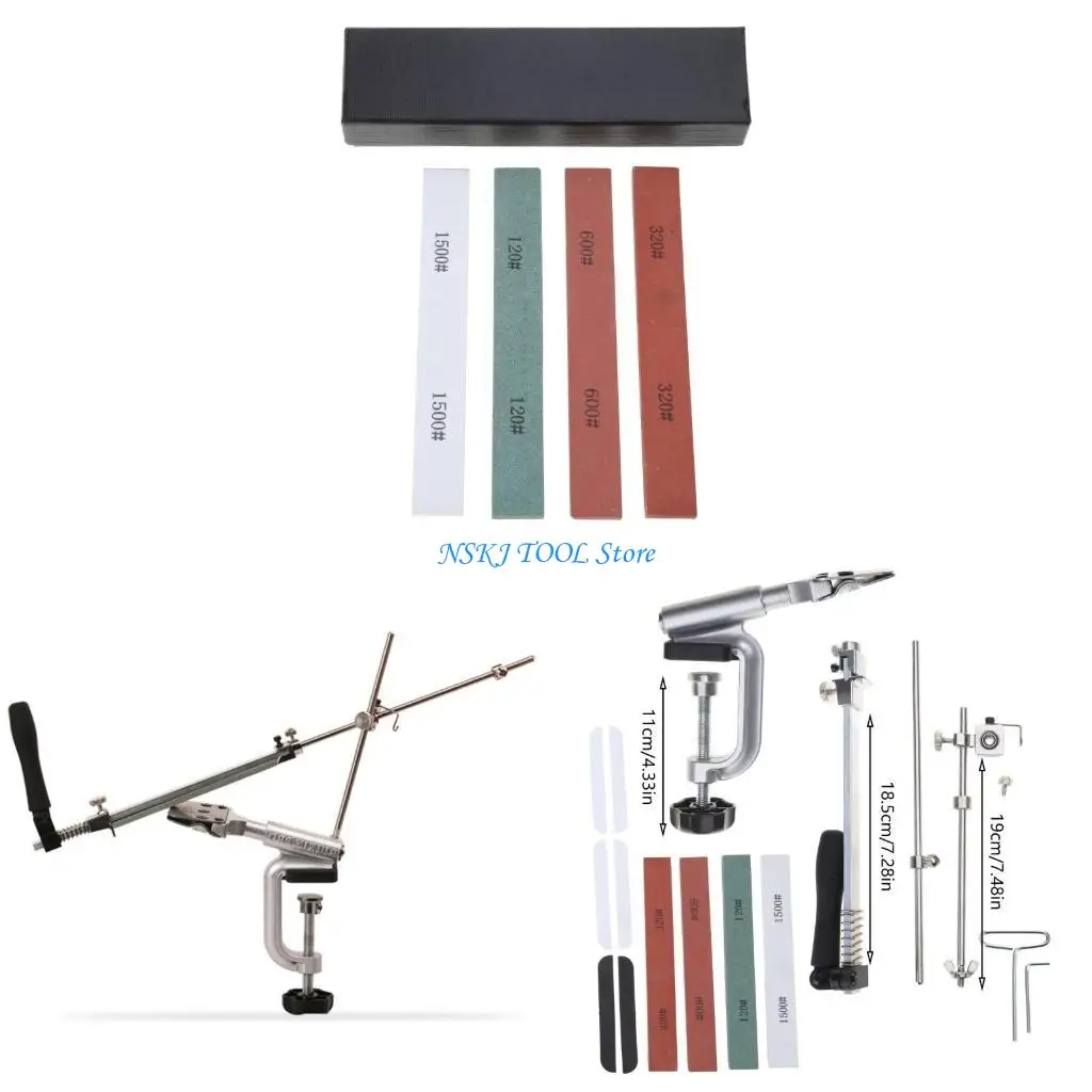 

L8RC RX-008 Professional Knife Sharpener with 10 Whetstones Design Sharpener