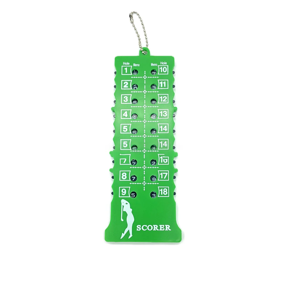 Long Strip 18 Hole Scorekeeper Golf Stroke Putt Score Count Bar Golf Scorer Indicator Golf Counter Plastic Scoring Board