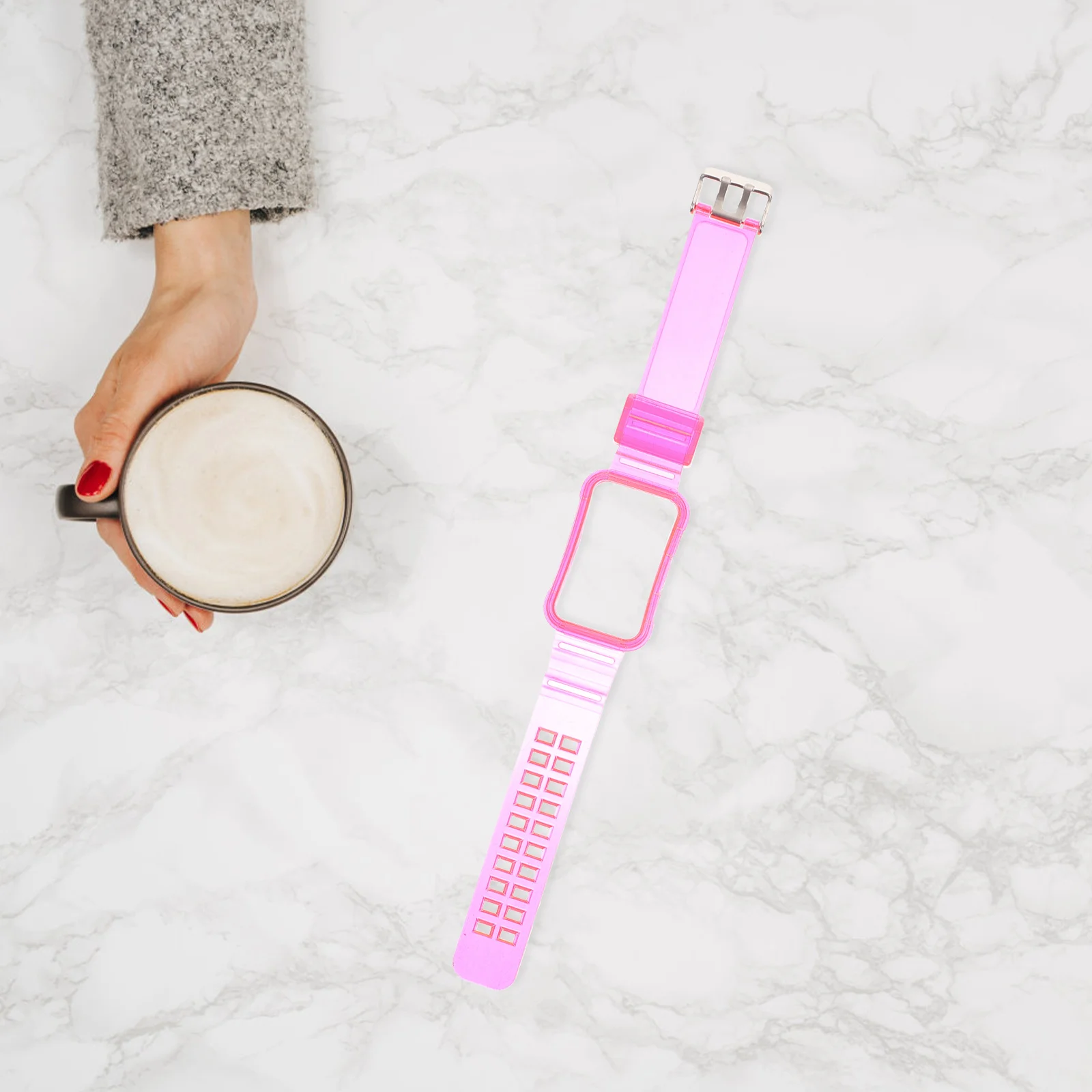 

2Pcs Tpu Watch Band Silicone Replacement Strap Slim Flexible Comfortable Skin-Friendly for Exercise Daily Use Wedding Christmas