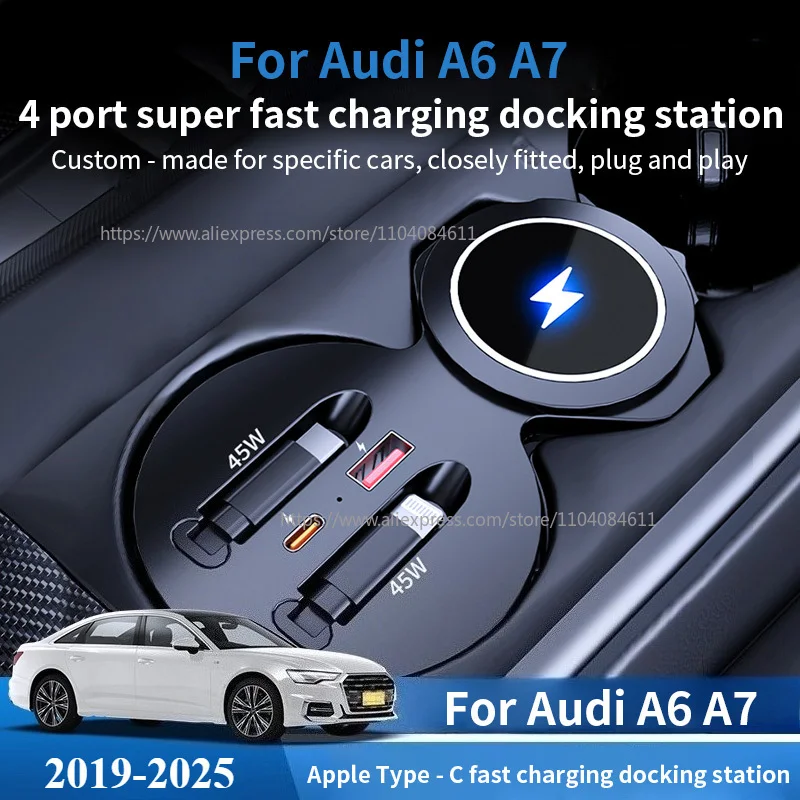 for-audi-a6-a7-a6l-a7l-car-wireless-charger-dual-retractable-cable-docking-station-multi-function-super-fast-charging-accessorie