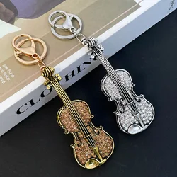 Vintage Guitar Violin Key Chain Creative Fashion Women's Bag Accessories Key Pendant Couple Pendant Small Gift