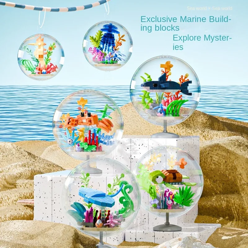 

Creative and cute undersea world series, educational building block toys suitable for 6-year-old boys and girls. It is a toy gif