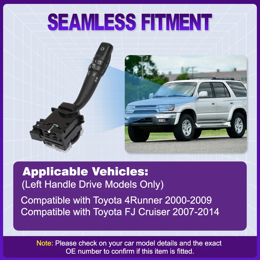 

Car Turn Signal Switch Headlight Fog Light Stalk Switch for Toyota FJ Cruiser 2007-2014 4Runner 2000-2009 LHD 84140-14120