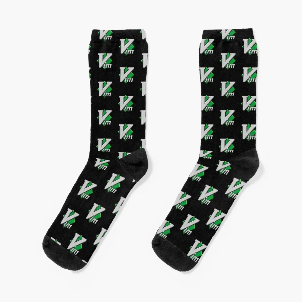 

Vim Official Logo (Black background) Socks moving stockings Non-slip gifts Mens Socks Women's