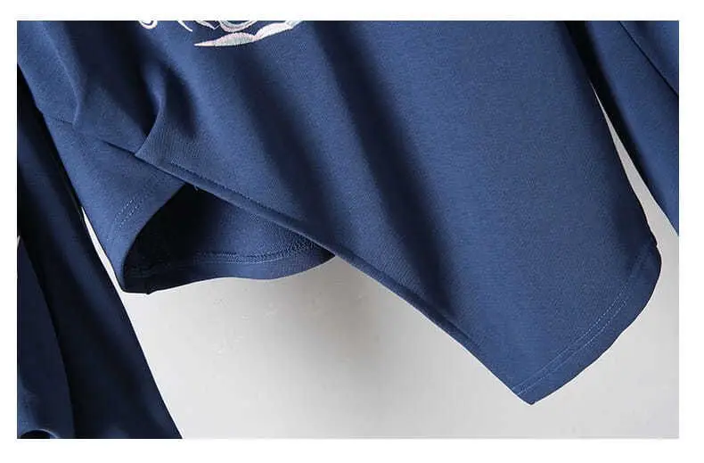 Groot formaat verbeterde versie van Hanfu Sweatshirt Lente en zomer Nieuwe Chinese stijl Han Element onregelmatige top