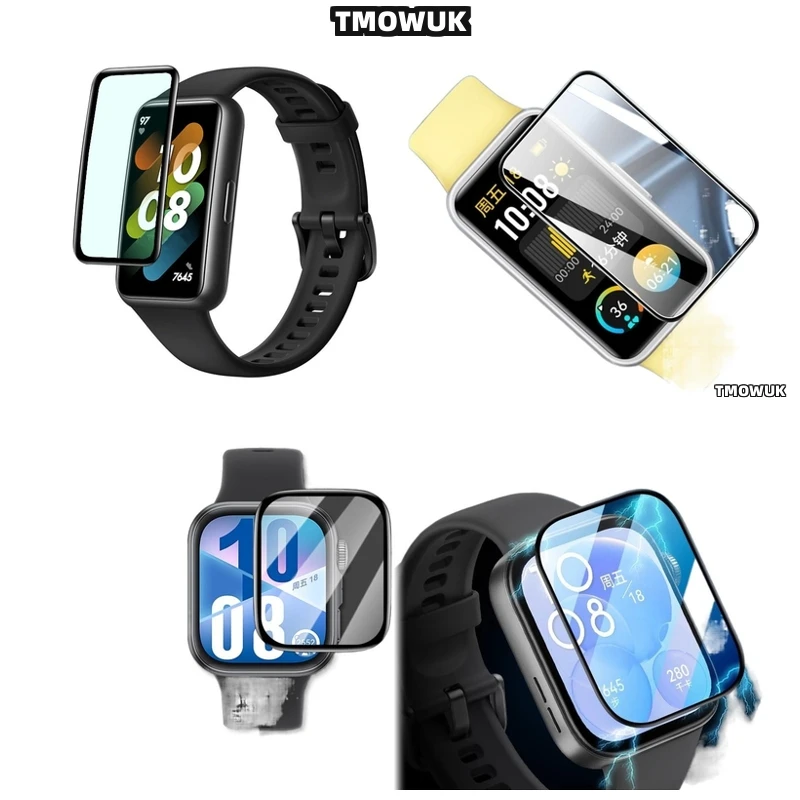 

For Huawei Band 6 7 8 9 10 B6 B7 Watch D2 Fit 3 4 Pro Special Edition - Anti - Static Soft Flexible Screen Protective Film 3D Cu