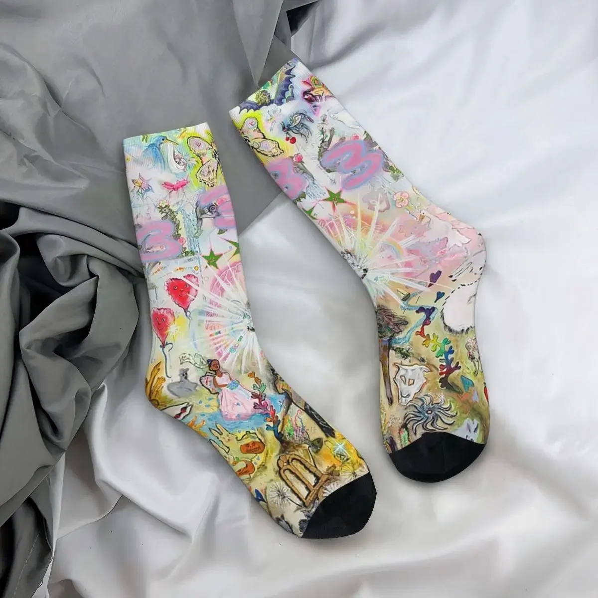 

All Seasons Crew Stockings Drain Gang Bladee 333 Album Cov Socks Crazy Hip Hop Long Socks for Men Women Valentine's Day Gifts