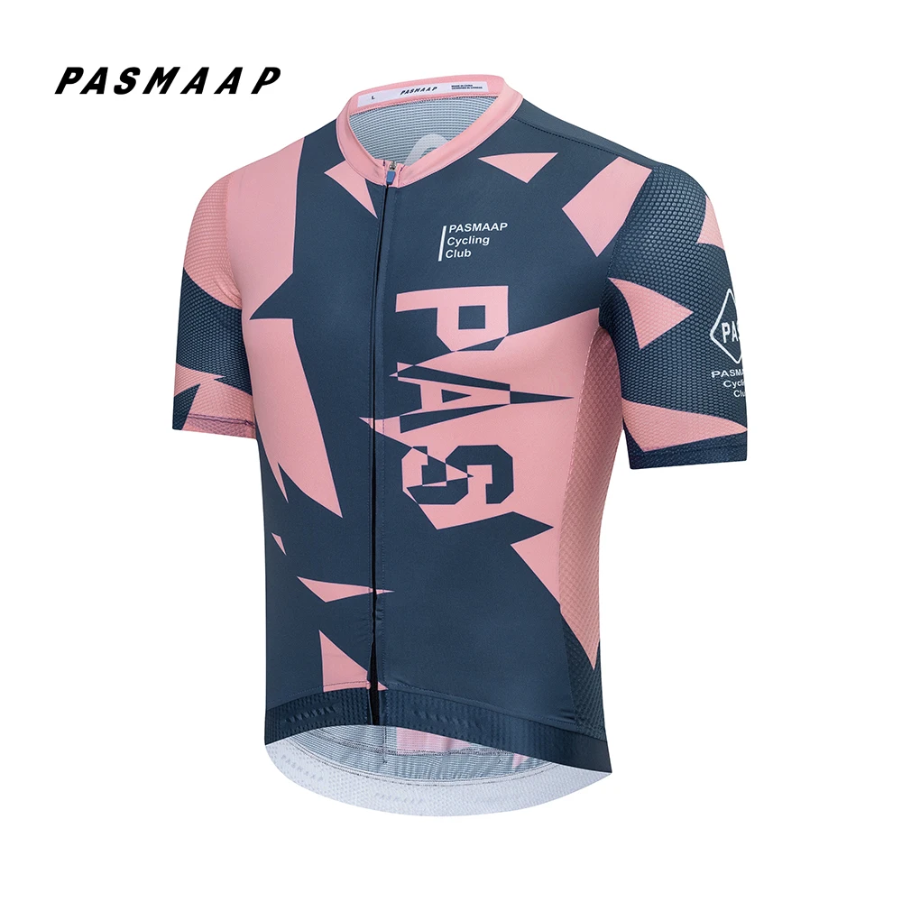 PASMAAP-Cycling Jersey for Men, short Sleeve, Pro Team, MTB, Road Bike Clothing, Breathable Bicycle Shirts, 2025