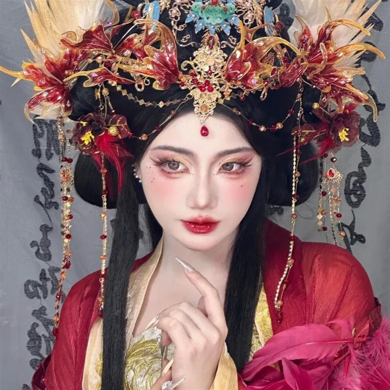 corona-per-capelli-a-sirena-rossa-super-fata-nappa-studio-fotografico-foto-di-viaggio-accessori-per-capelli-cinesi-antichi-sle-fascia-per-capelli