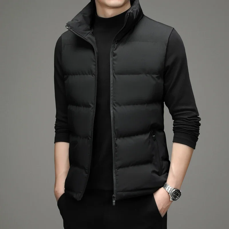 

2023 Men's Vest Jacket Autumn Winter Warm Sleeveless Jacket Casual Stand Collar Vest Trend Men's High Quality Sports Coat Vest