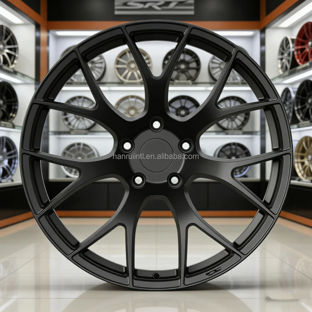 Deep Concocave Monoblock Forged Car Wheels 5X115 20 Inch Matt Black for Dodge Hell Cat