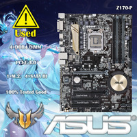 Asus Z170-P Desktop Motherboard Z170 Socket LGA 1151 i7 i5 i3 DDR4 64G M.2 SATA3 USB3.0 USB DVI HDMI ATX