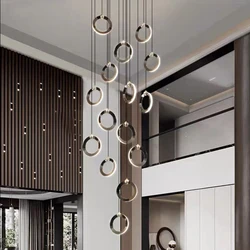 Modern home decor led lights pendant light lamps forstaircase Chandeliers for living room hanging light indoor lighting