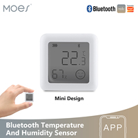 MOES Tuya Bluetooth Smart Indoor Temperature Humidity Sensor with LCD Hygrometer Thermometer Remote Control via APP