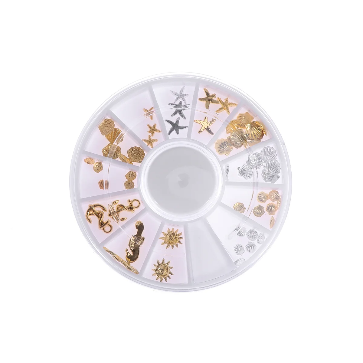 

2Pcs Alloy Nail Art Decor Seahorse Pineapple Sun Shape DIY Nail Accessories Manicure Decoration for Women