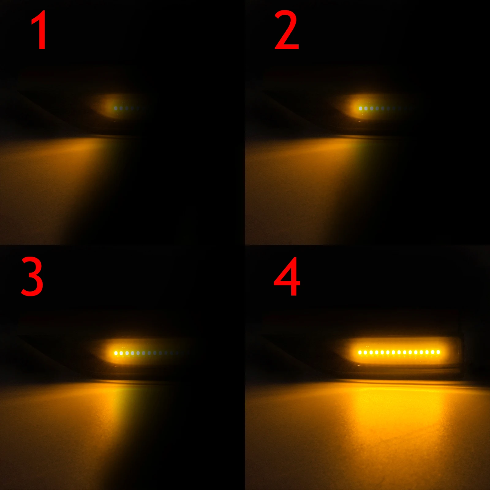 ANGRONG 2x dynamische bernsteinfarbene LED-Seitenmarkierungs-Repeater-Kontrollleuchte für VW T6 Transporter Caravelle 2015–2019