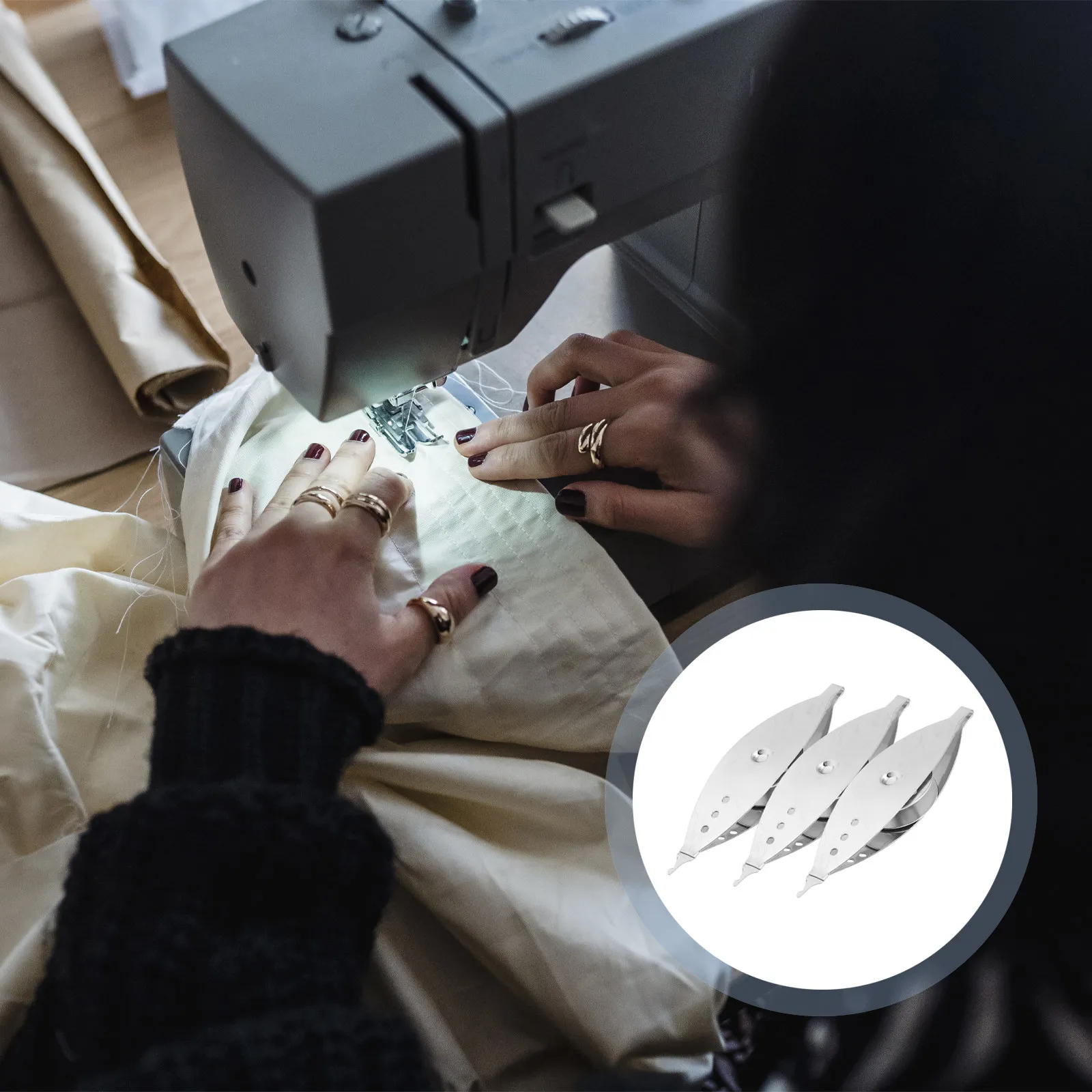3Pcs DIY Tatting Shuttle Tools Alloy Material Lightweight Portable with Excellent Wear Resistance for Lace Making Weaving Sewing