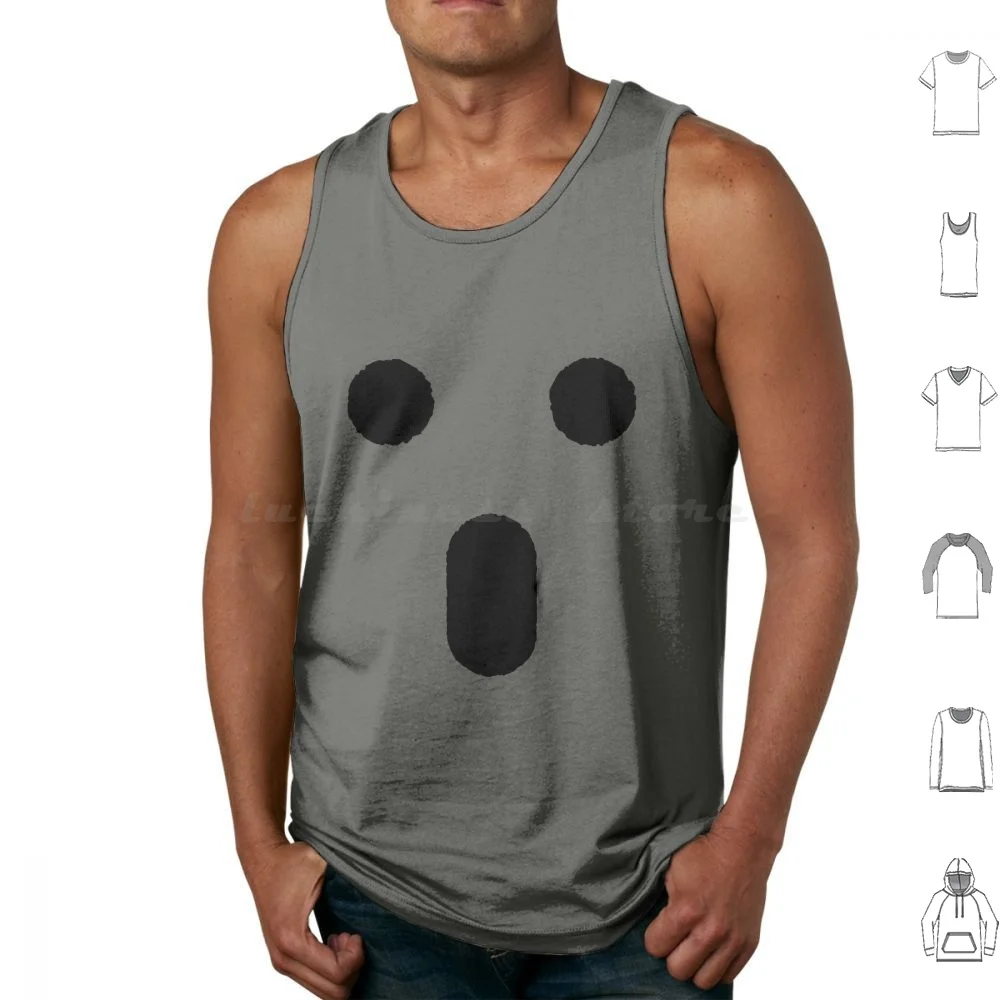 Cactus Cactuar Face Pattern Tank Tops Vest Sleeveless Cactuar Final Fantasy Cactus Green Pattern Face Gaming Moogle Chocobo