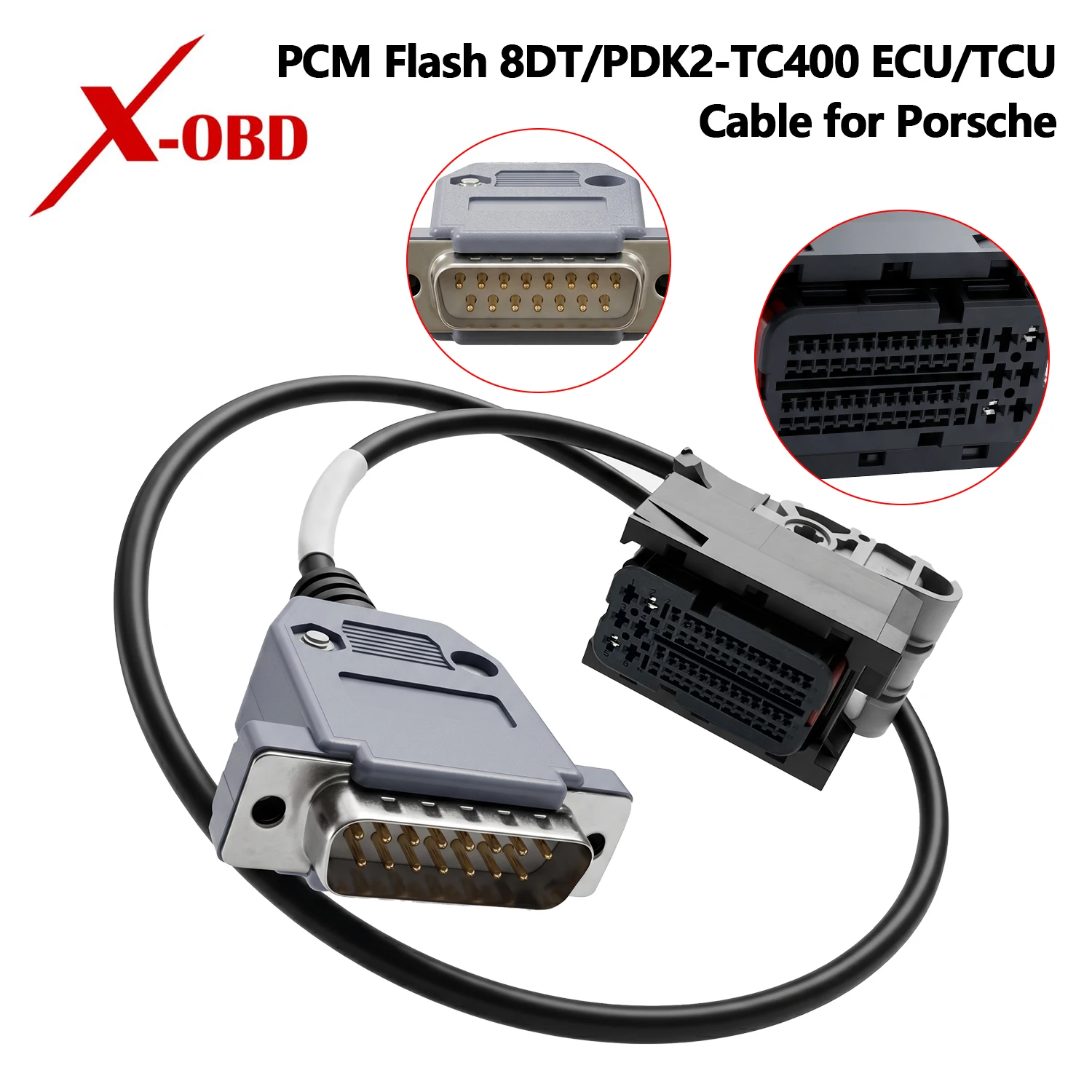 PCM Flash 8DT PDK2-TC400 ECU TCU Cable For Porsche 991 992 718 Cayman GT4 PDK Transmission Tuning Read Write OBD2 Bench Tool
