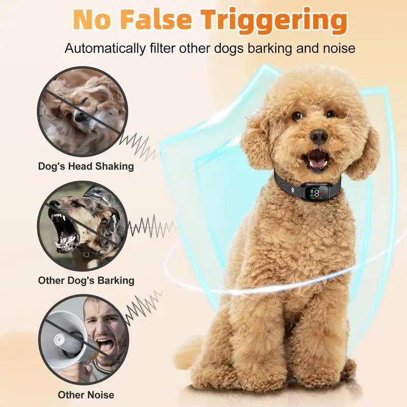 

Barking Collar Dog Bark Collar For Large Medium Doggy Adjustable Training Device Waterproof Pet Supplies For Puppy Indoor &