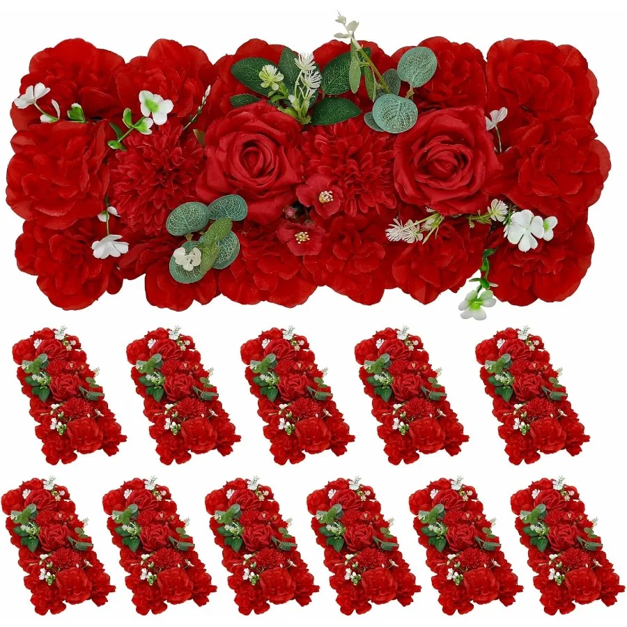 

Свадебная арка, цветы, 12 шт., искусственные красные цветы для рождественского декора, элегантная композиция с цветами для арочных вечеринок, фон Ho