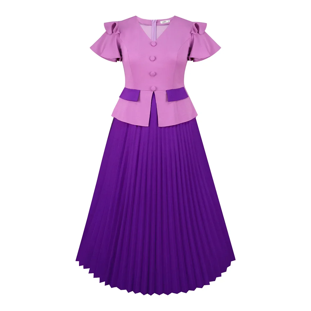 

S-4XL плюс размер африканские вечерние платья для женщин 2026 осень-весна африканские короткие рукава с v-образным вырезом плиссированные длинные платья наряды