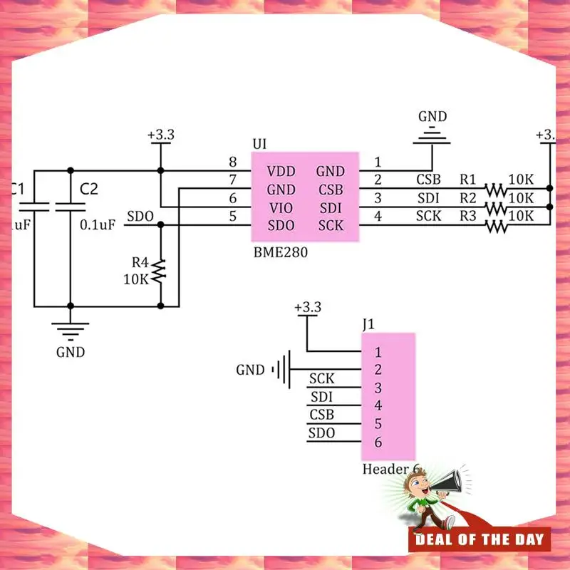 

24-часовая доставка, 4 шт., BME280, 3,3 В, сенсорный модуль, датчики атмосферного давления, температуры и влажности, I2C SPI Breakout GY-BME280
