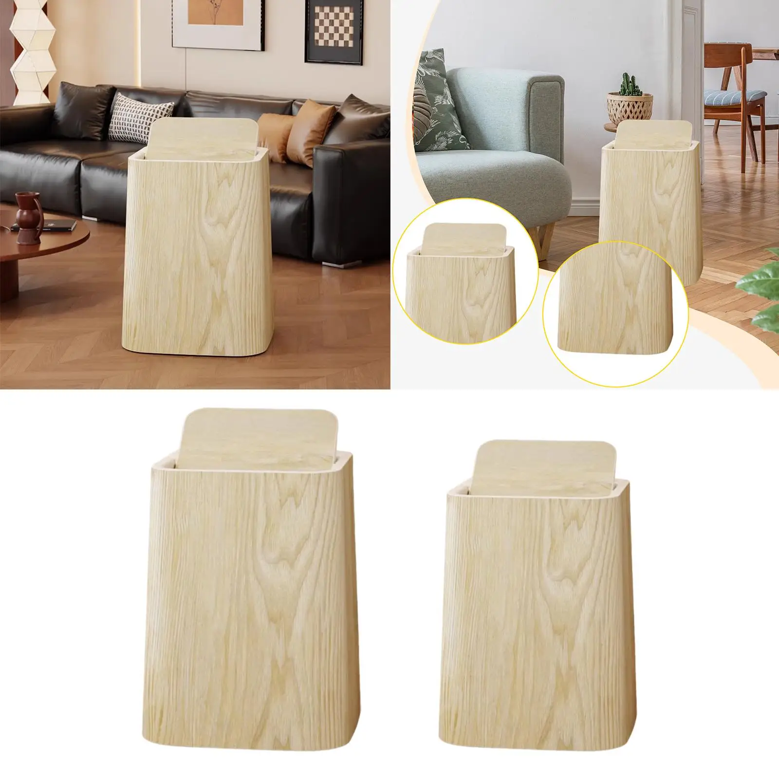 

Корзина для мусора, бытовая упрощенная с откидной крышкой, универсальные мусорные корзины