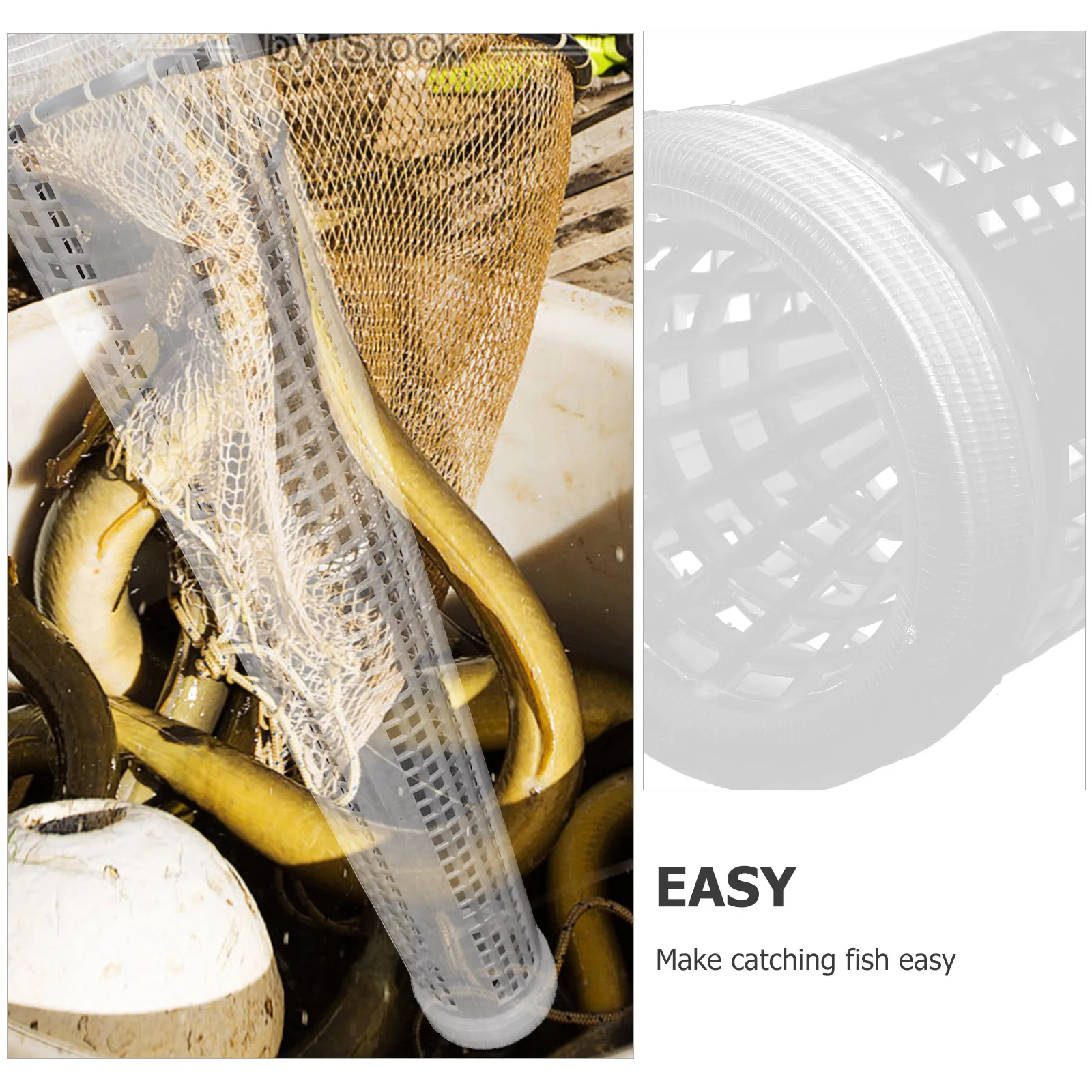 

Portable Eel Fishing Trap Cage Reusable Shrimp Crawfish Trap For Saltwater Freshwater Lightweight Durable Plastic Fishing