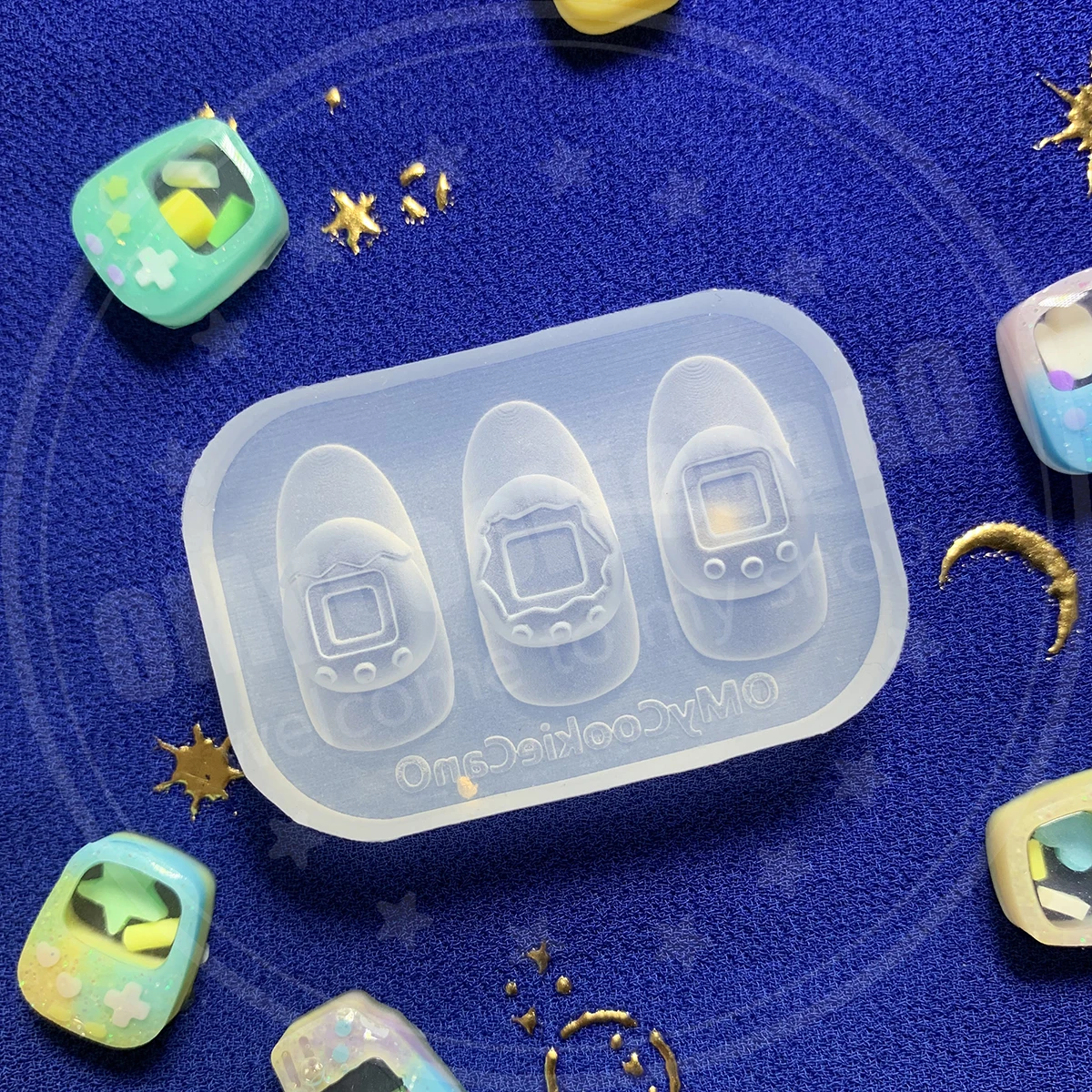 Super cute mini Gameboy 3D nail art mold, transparent silicone mold，Shake mold，liquid sand mold